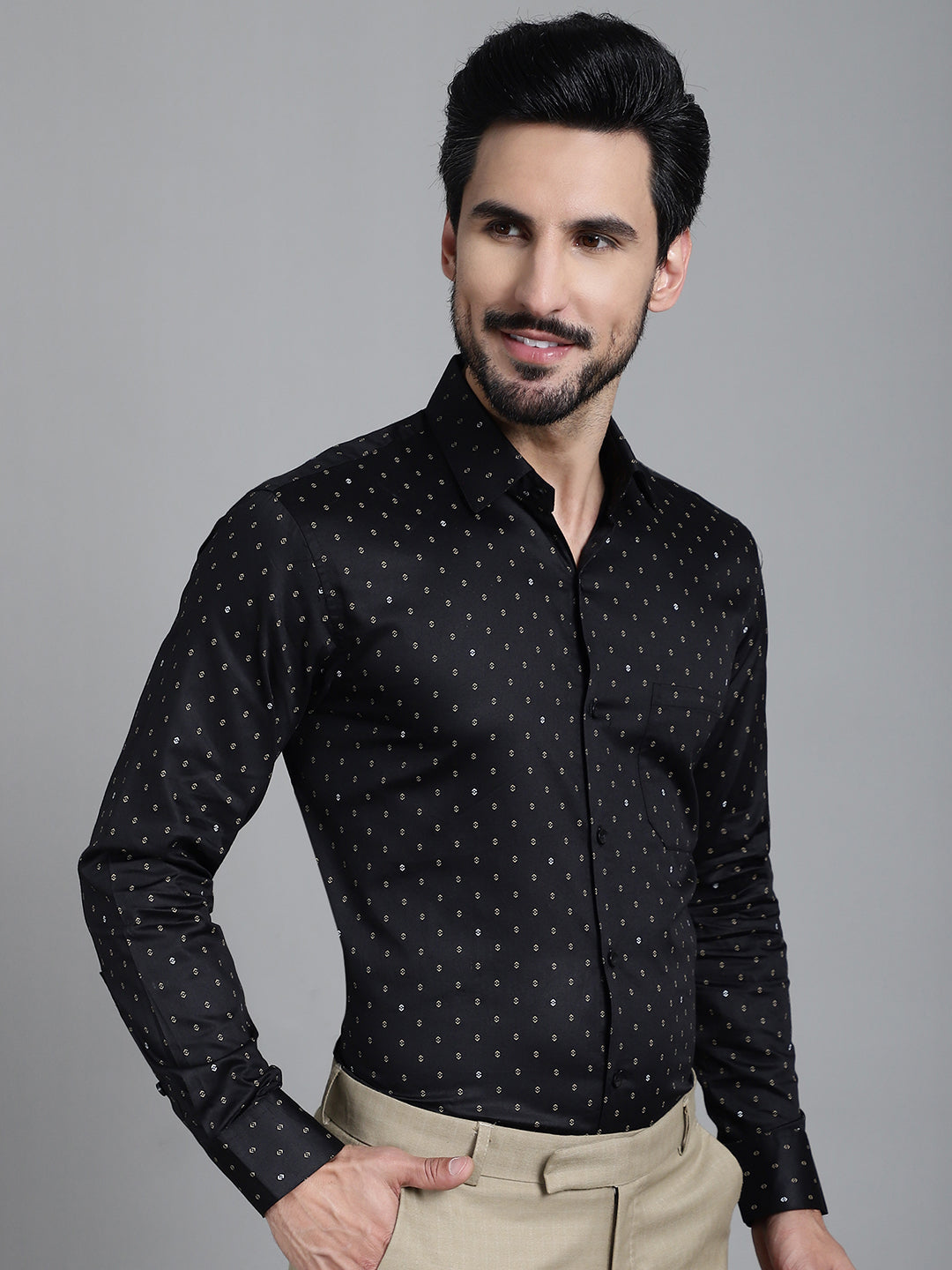 Men's Printed Formal Shirt - Taantav