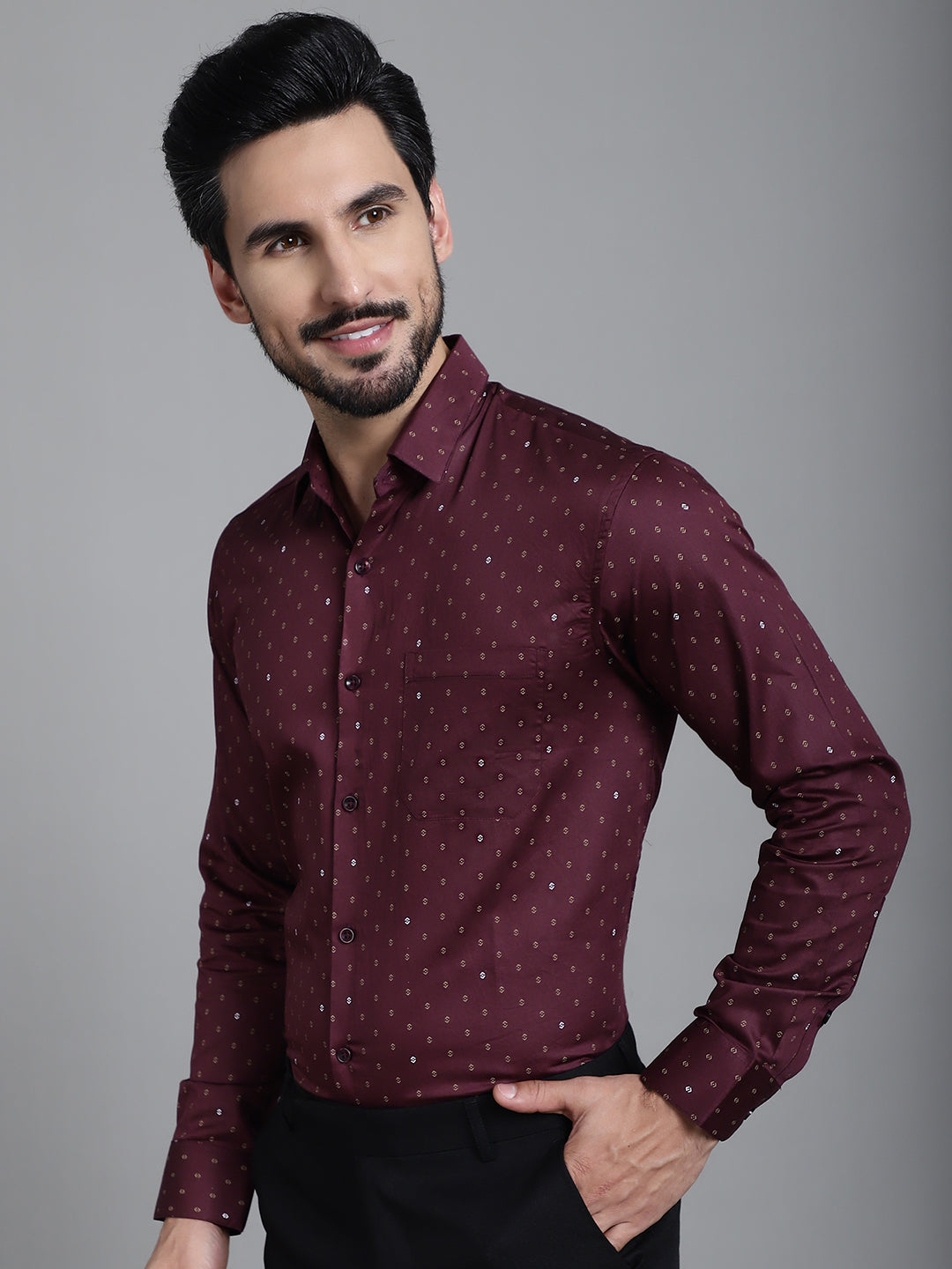 Men's Printed Formal Shirt - Taantav