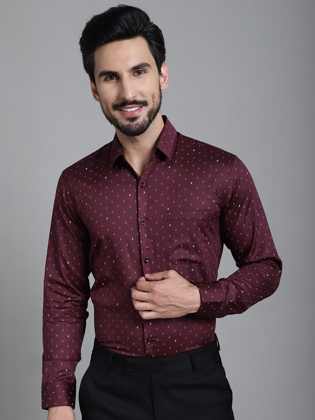 Men's Printed Formal Shirt - Taantav