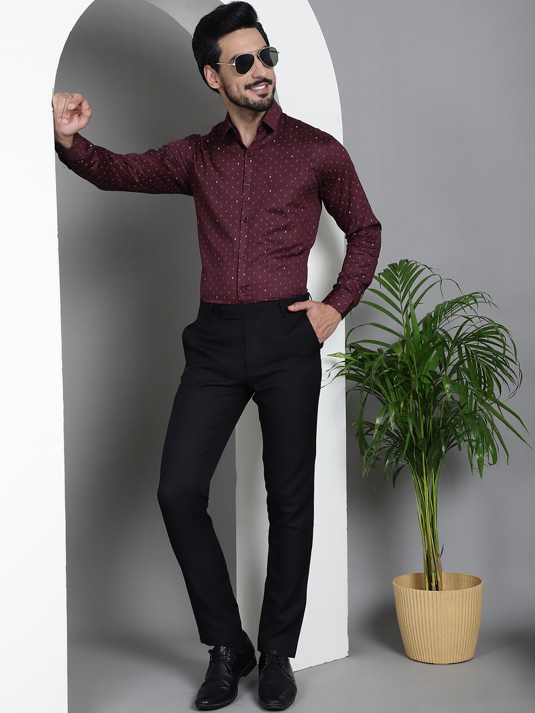 Men's Printed Formal Shirt - Taantav