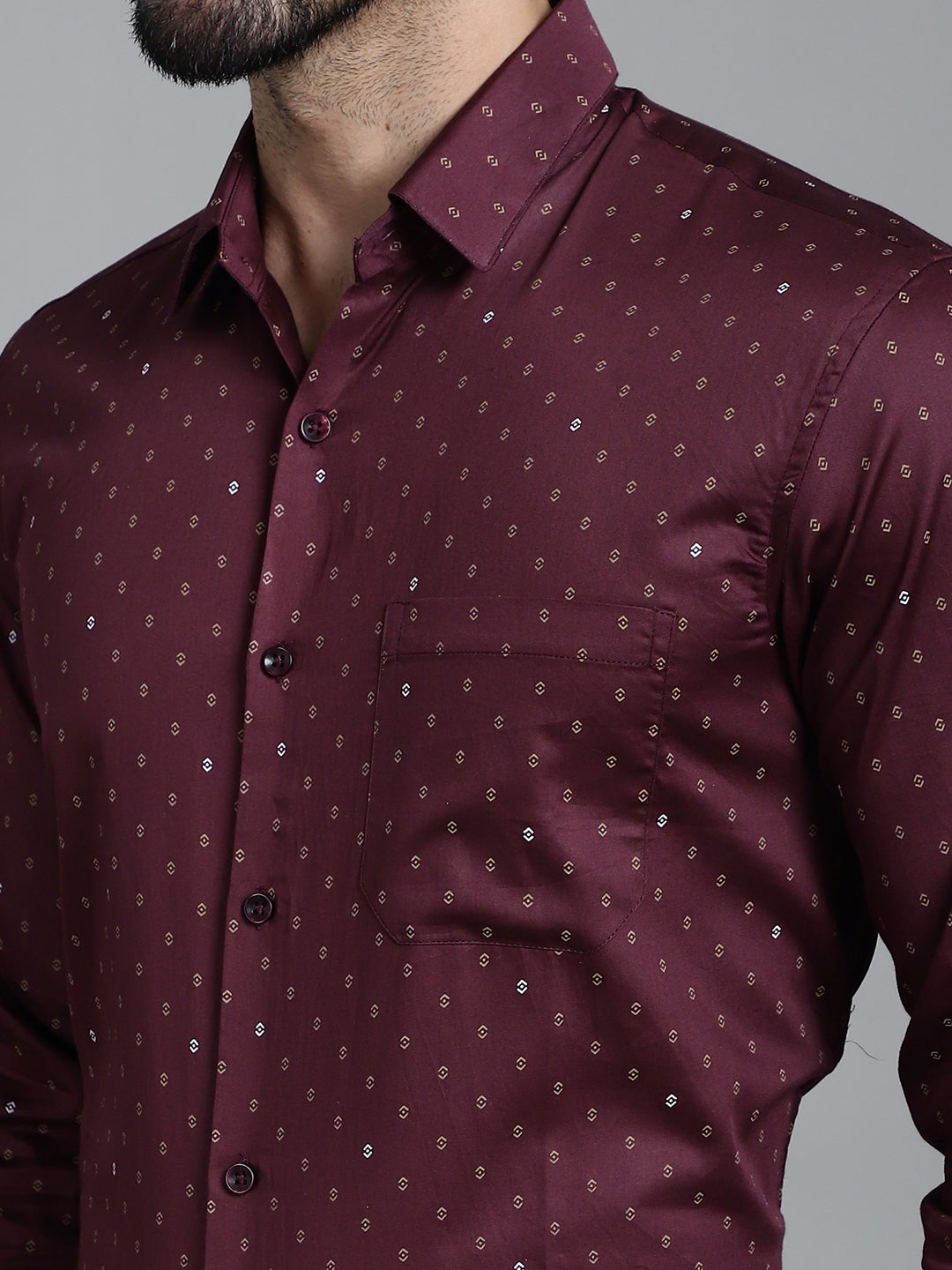 Men's Printed Formal Shirt - Taantav