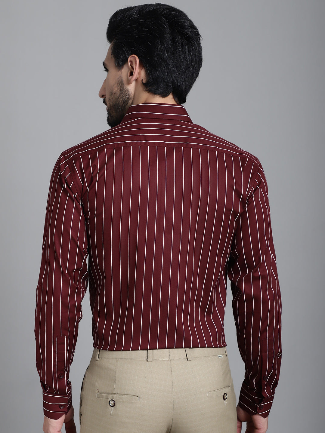 Men's Striped Formal Shirt - Taantav