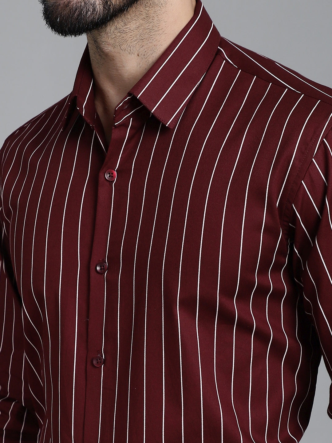 Men's Striped Formal Shirt - Taantav