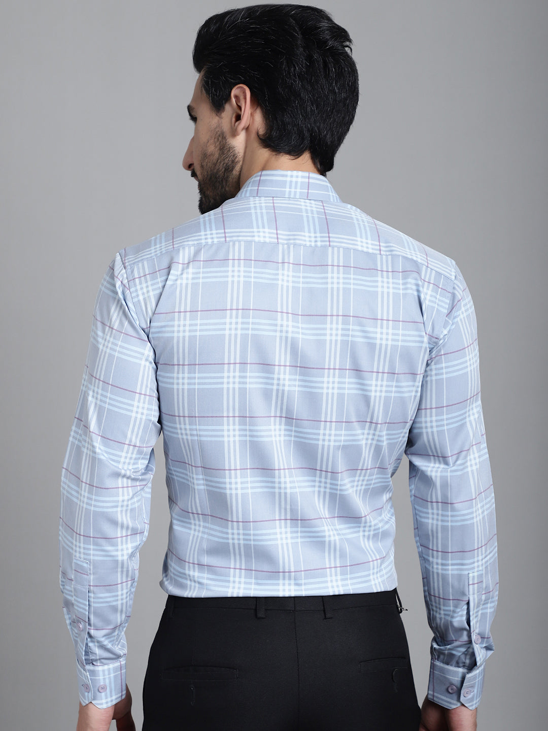 Men's Checked Formal Shirt - Taantav