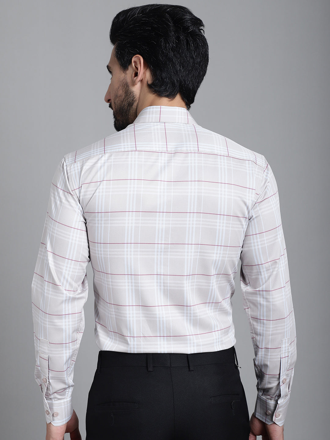 Men's Checked Formal Shirt - Taantav