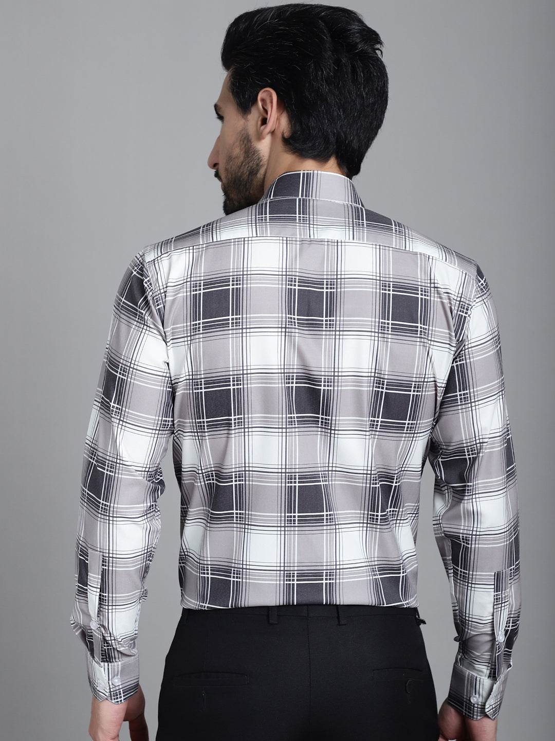 Men's Checked Formal Shirt - Taantav