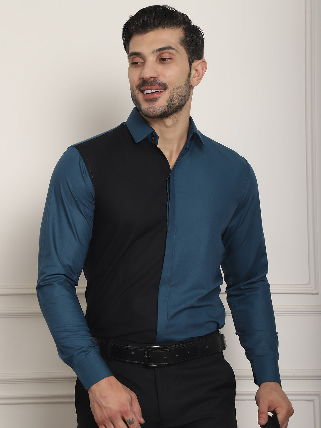 Men's Premium Cotton Satin Formal Shirt - Taantav