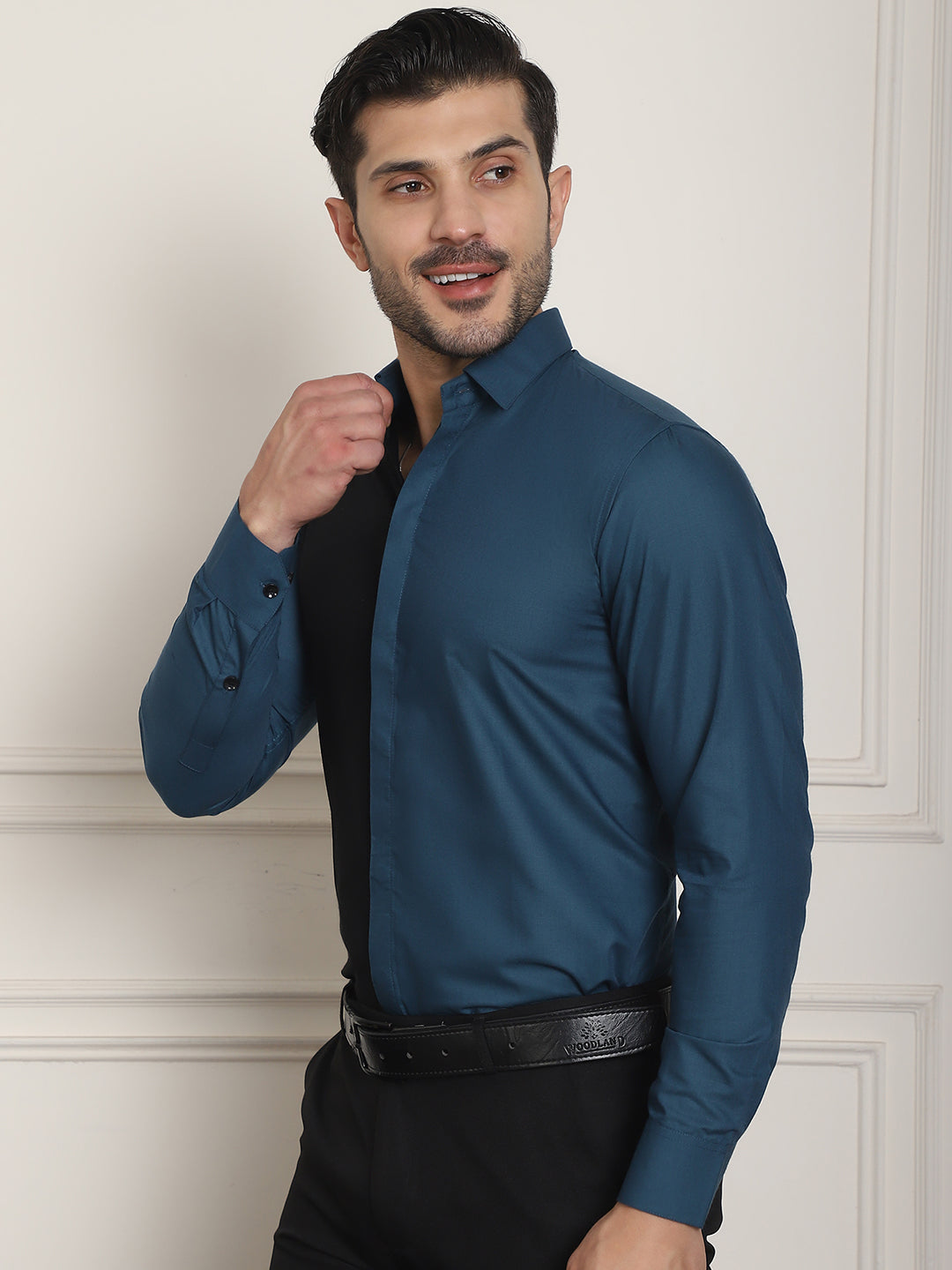 Men's Premium Cotton Satin Formal Shirt - Taantav