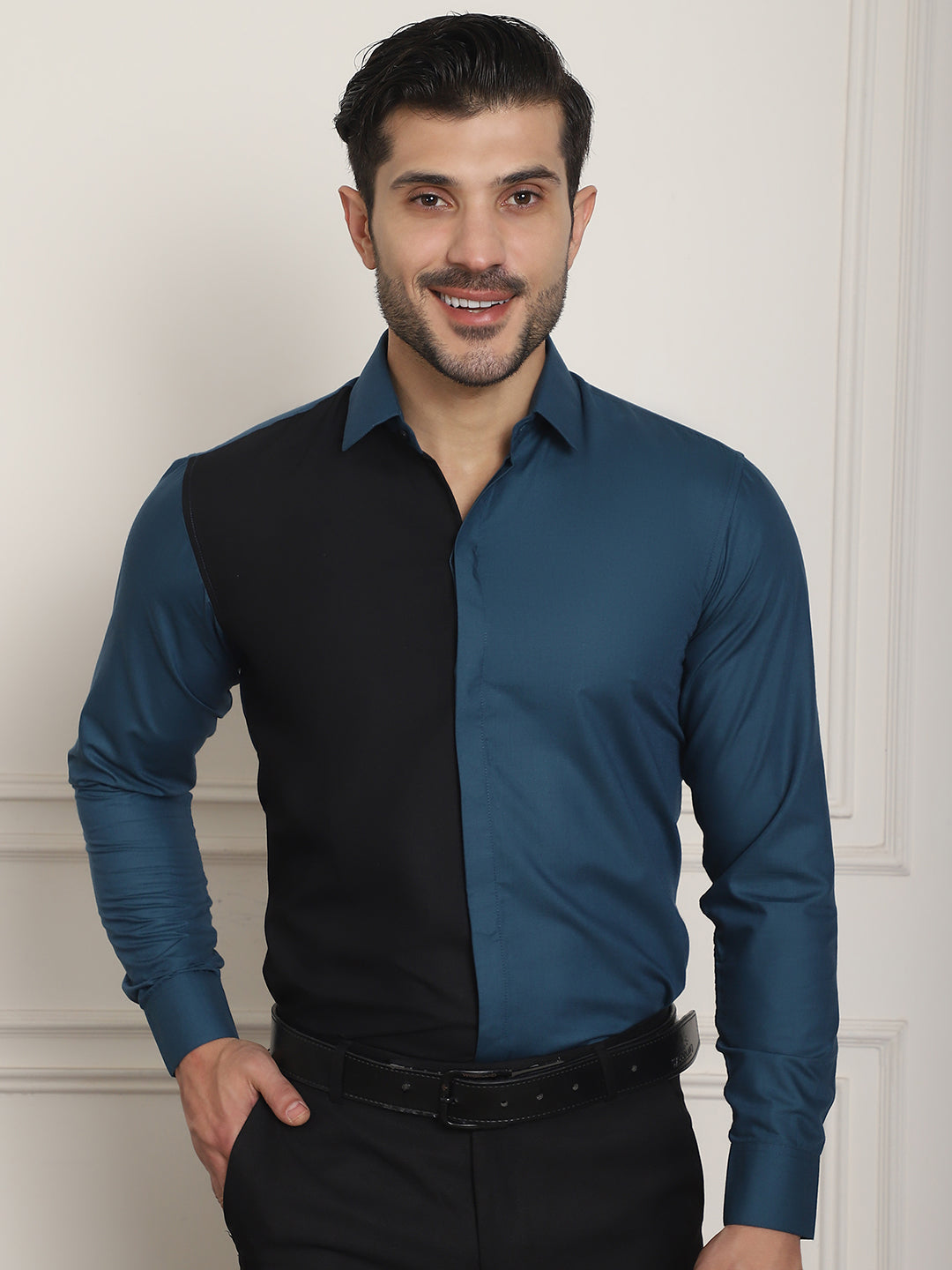 Men's Premium Cotton Satin Formal Shirt - Taantav