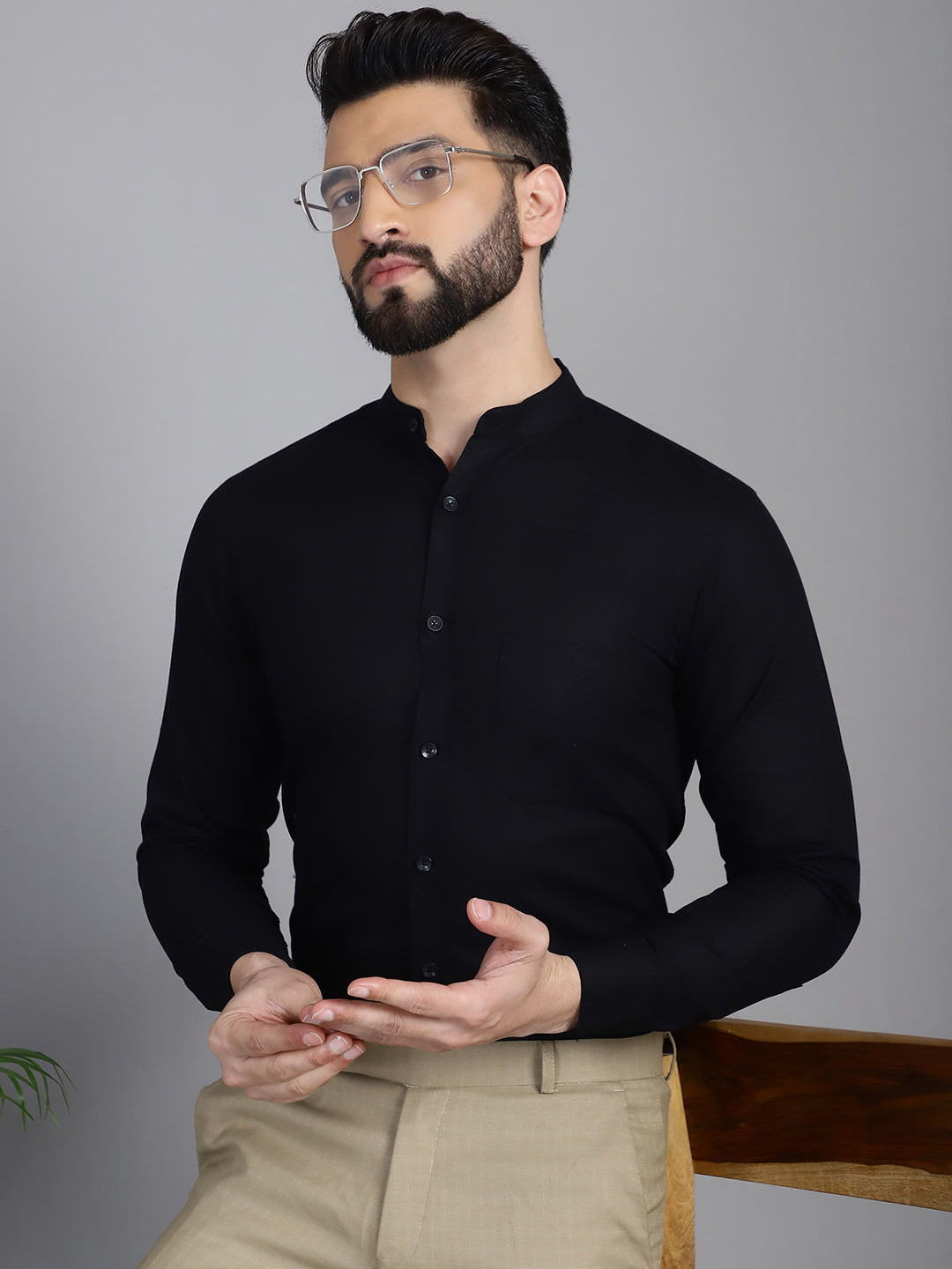 Men's Cotton Solid Formal Shirt for