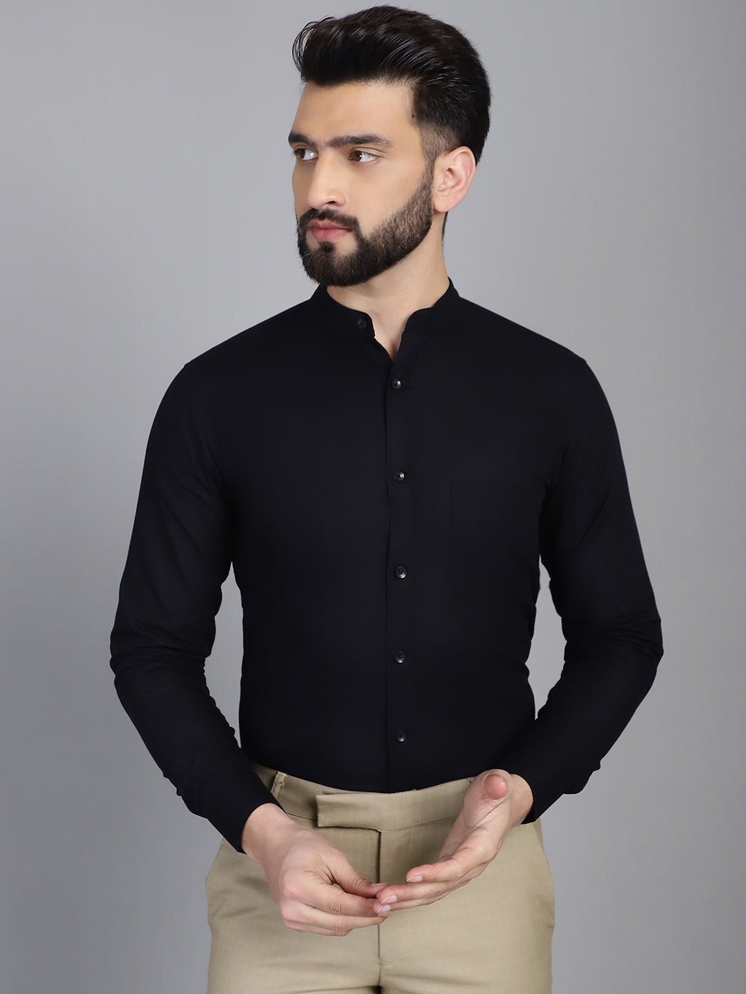 Men's Cotton Solid Formal Shirt for - Taantav