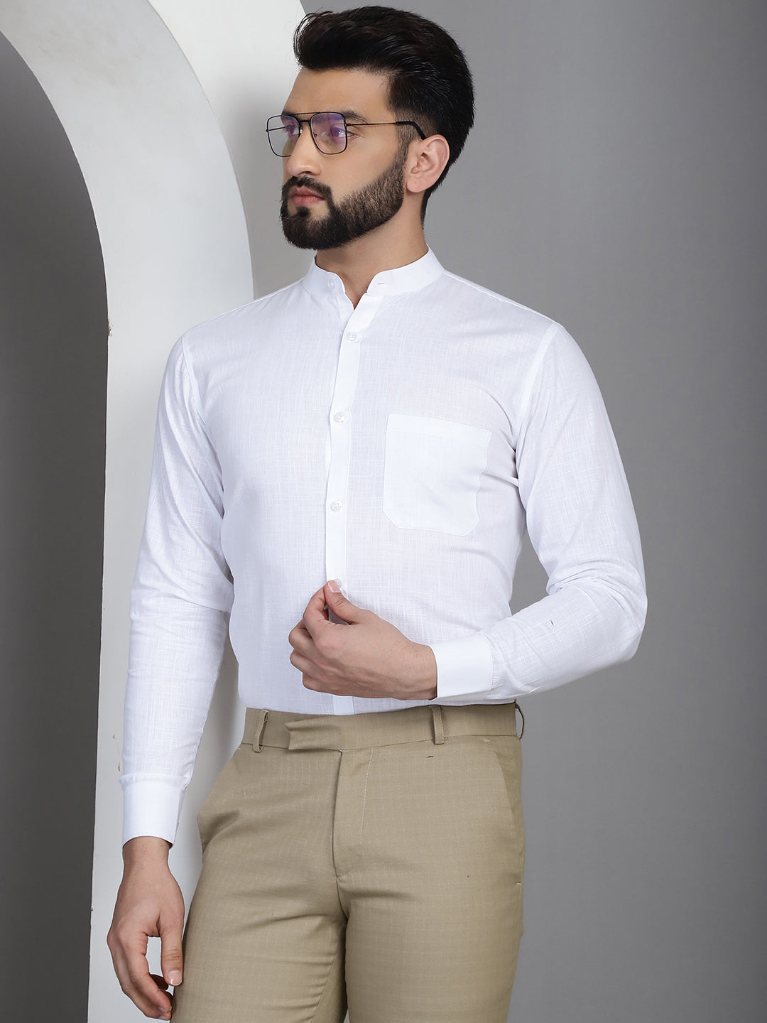 Men's Cotton Solid Formal Shirt for - Taantav