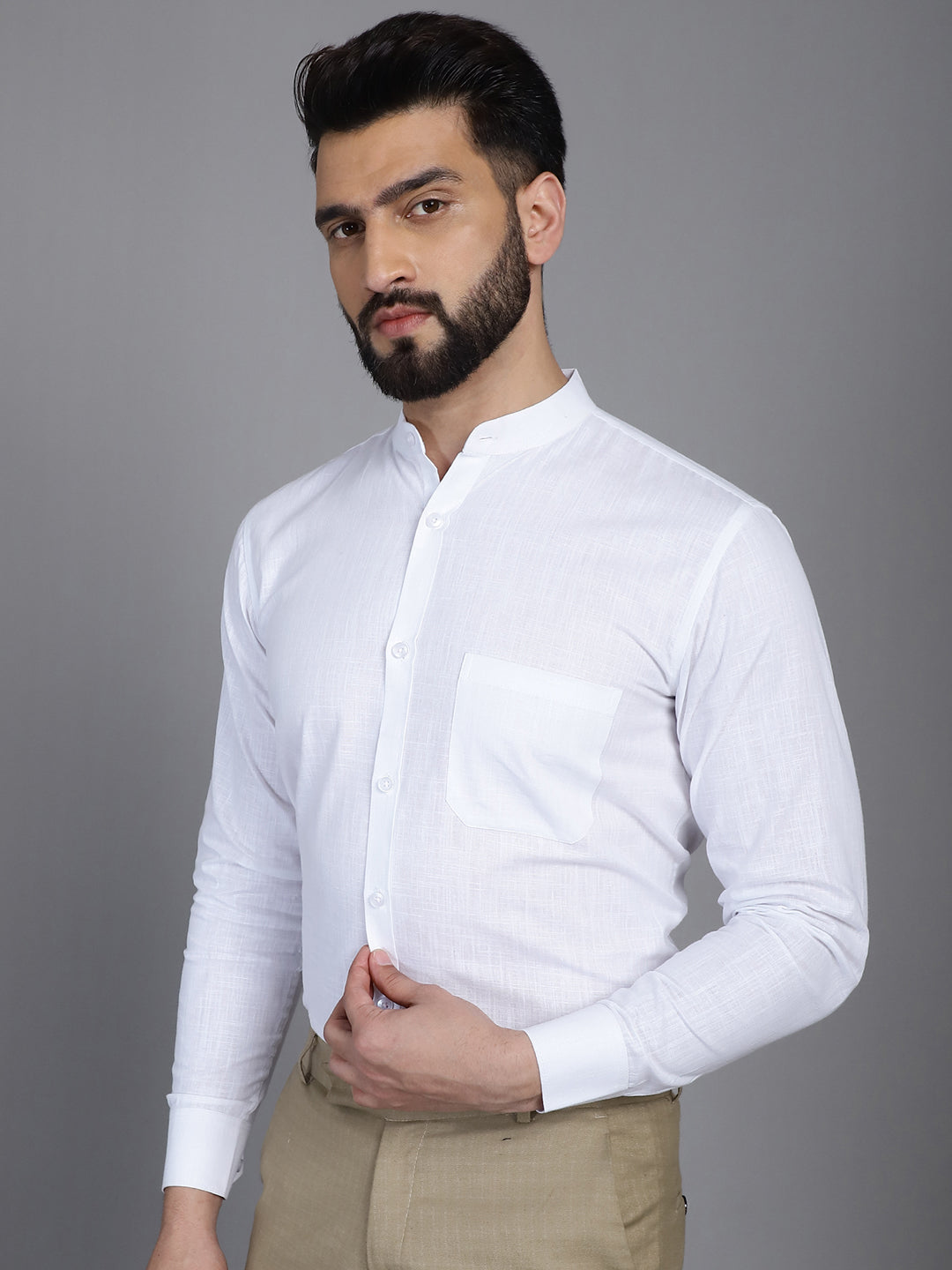 Men's Cotton Solid Formal Shirt for - Taantav