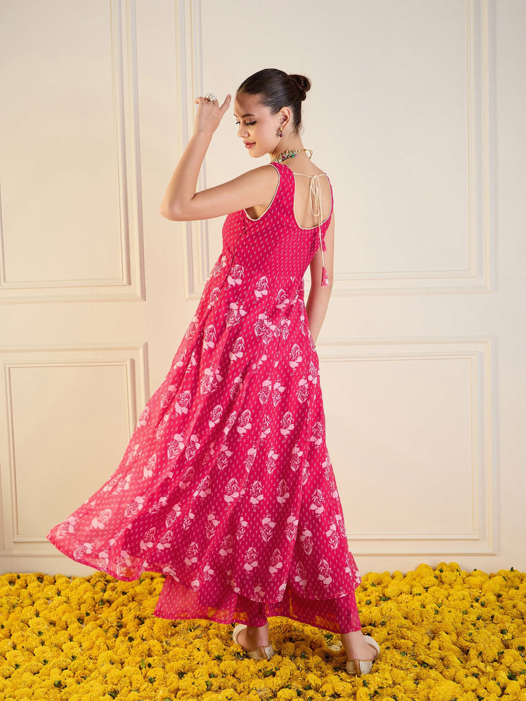 Women's Pink Floral Kurta