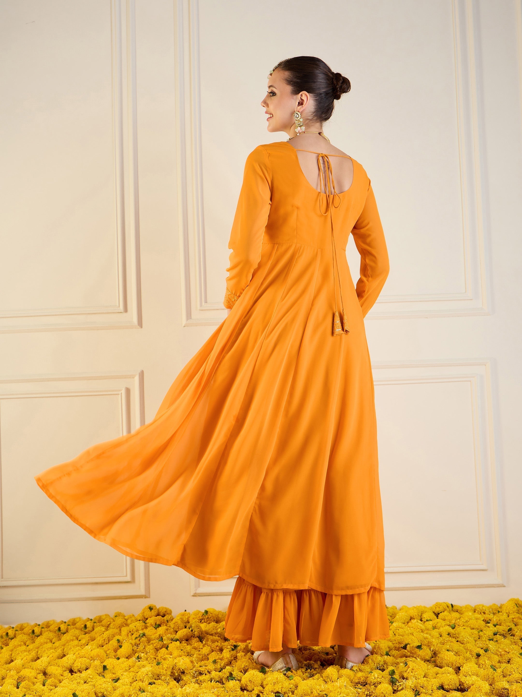 Women's Yellow Embroidered Kurta