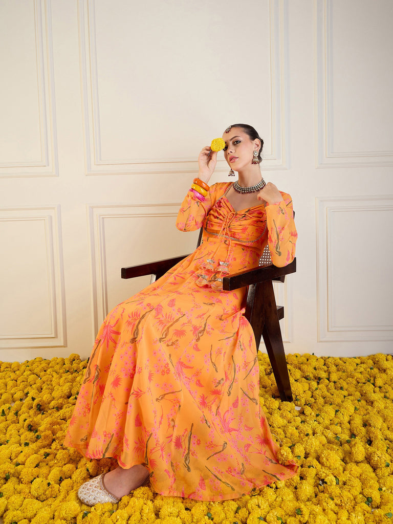 Women's Yellow Printed Kurta