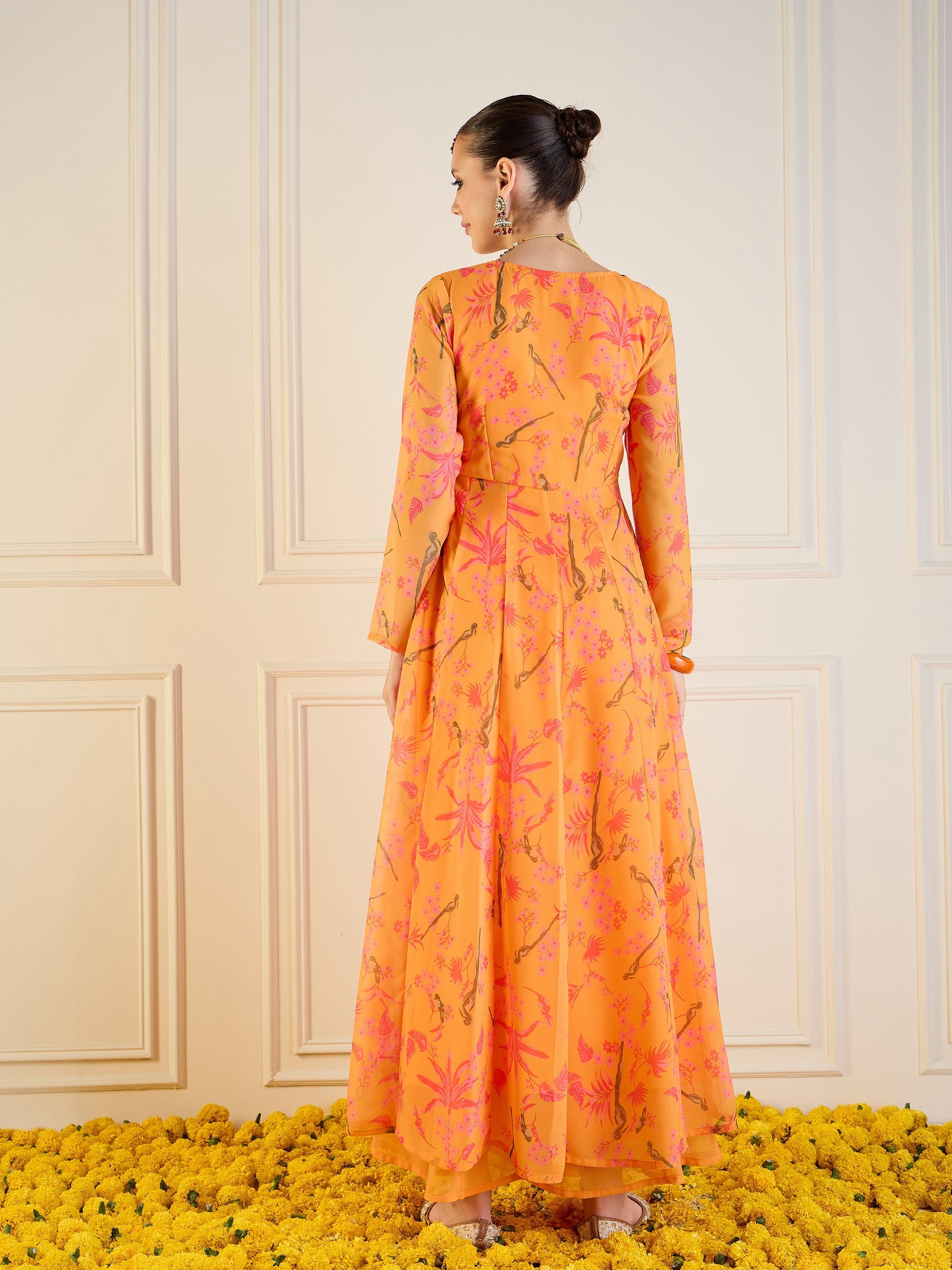 Women's Yellow Printed Kurta - Sassafras