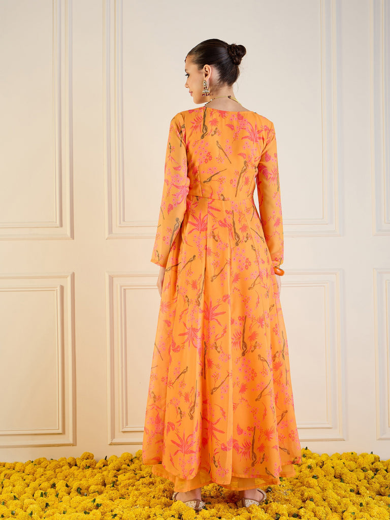 Women's Yellow Printed Kurta