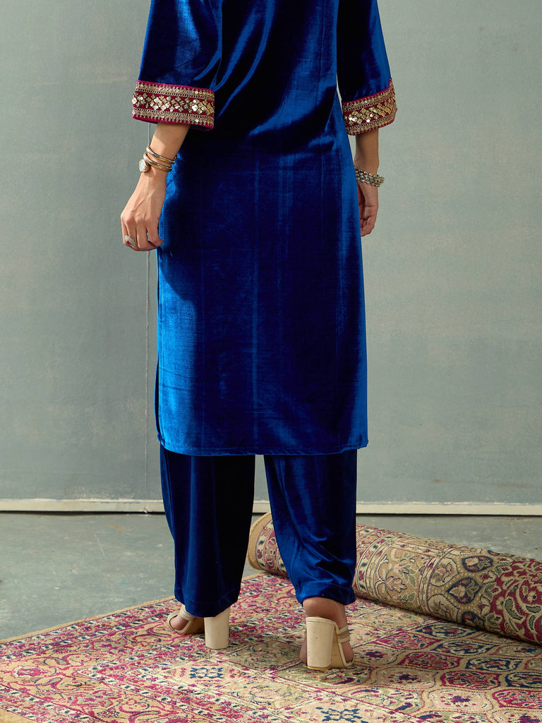 Women's Royal Blue Elasticated Pant
