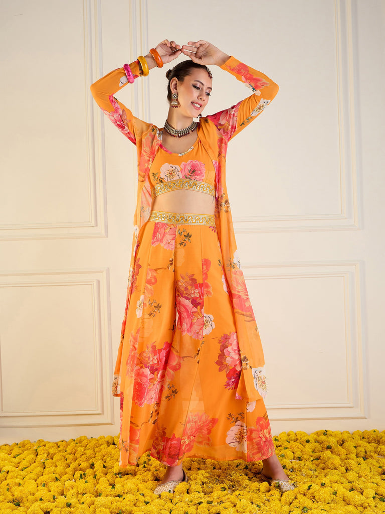 Women's Yellow Floral Co-Ord Set