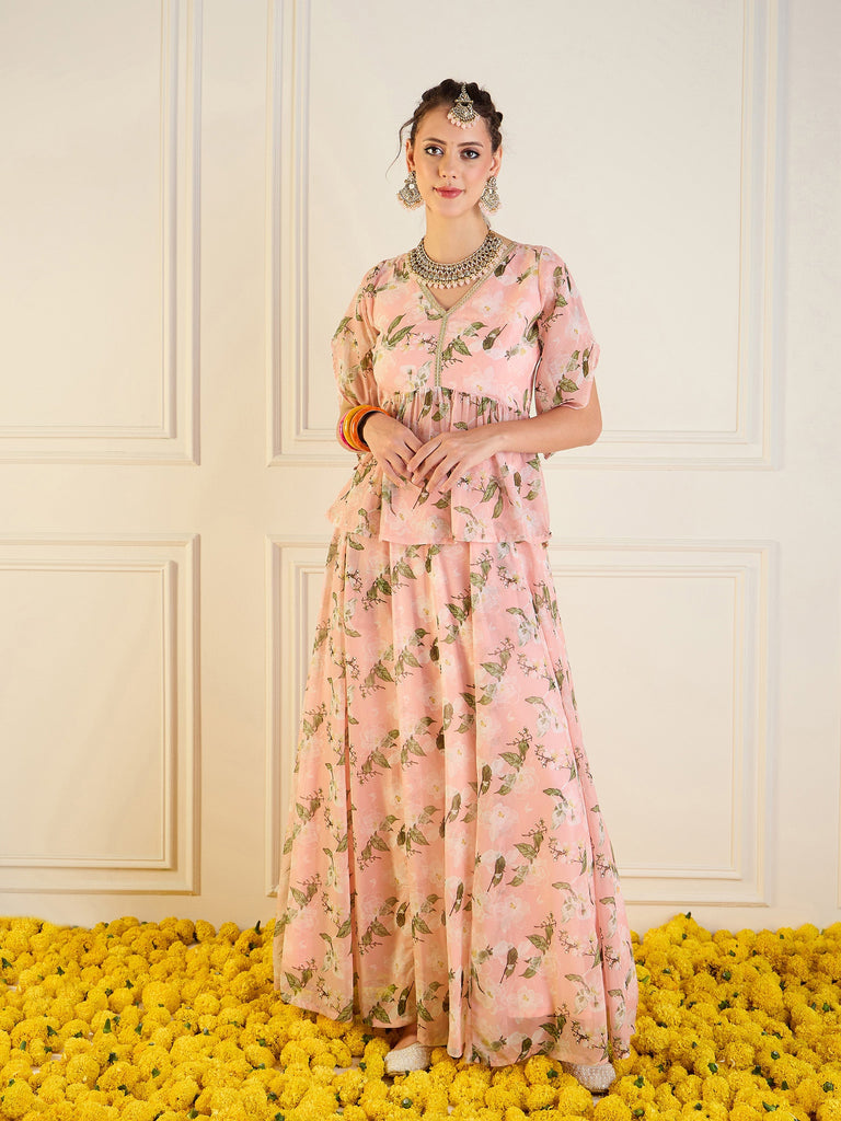 Women's Pink Floral Co-Ord Set