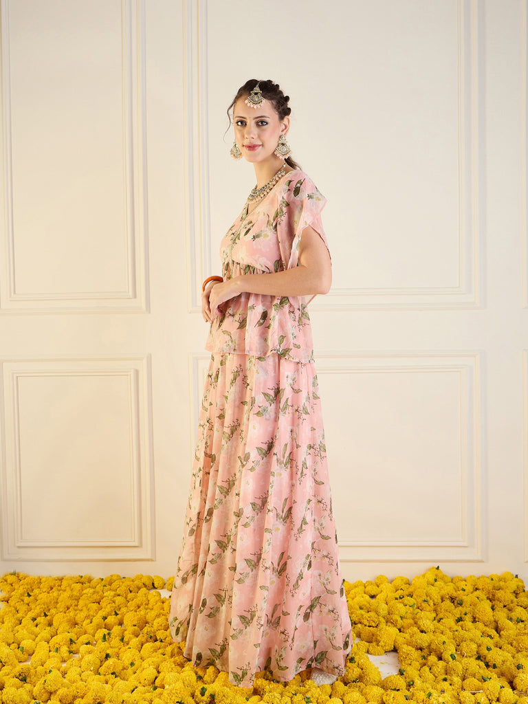 Women's Pink Floral Co-Ord Set