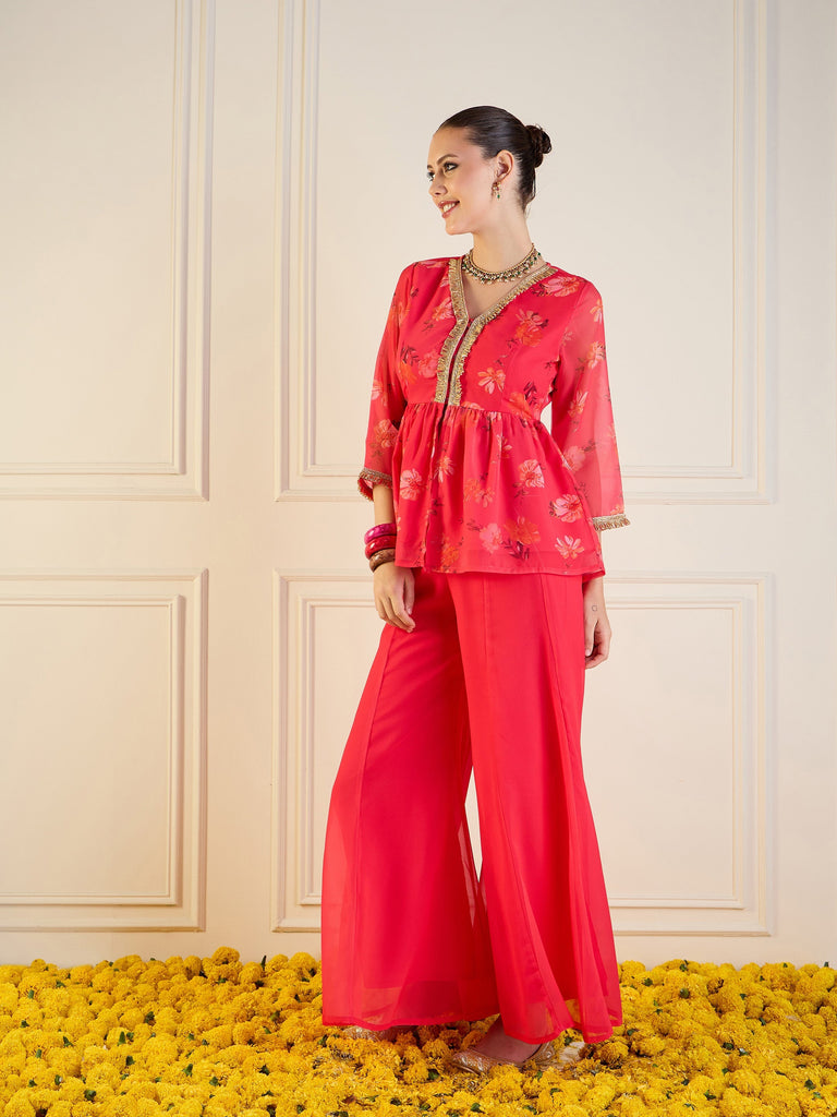 Women's Pink Floral Co-Ord Set