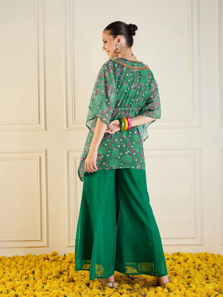 Women's Green Printed Co-Ord Set