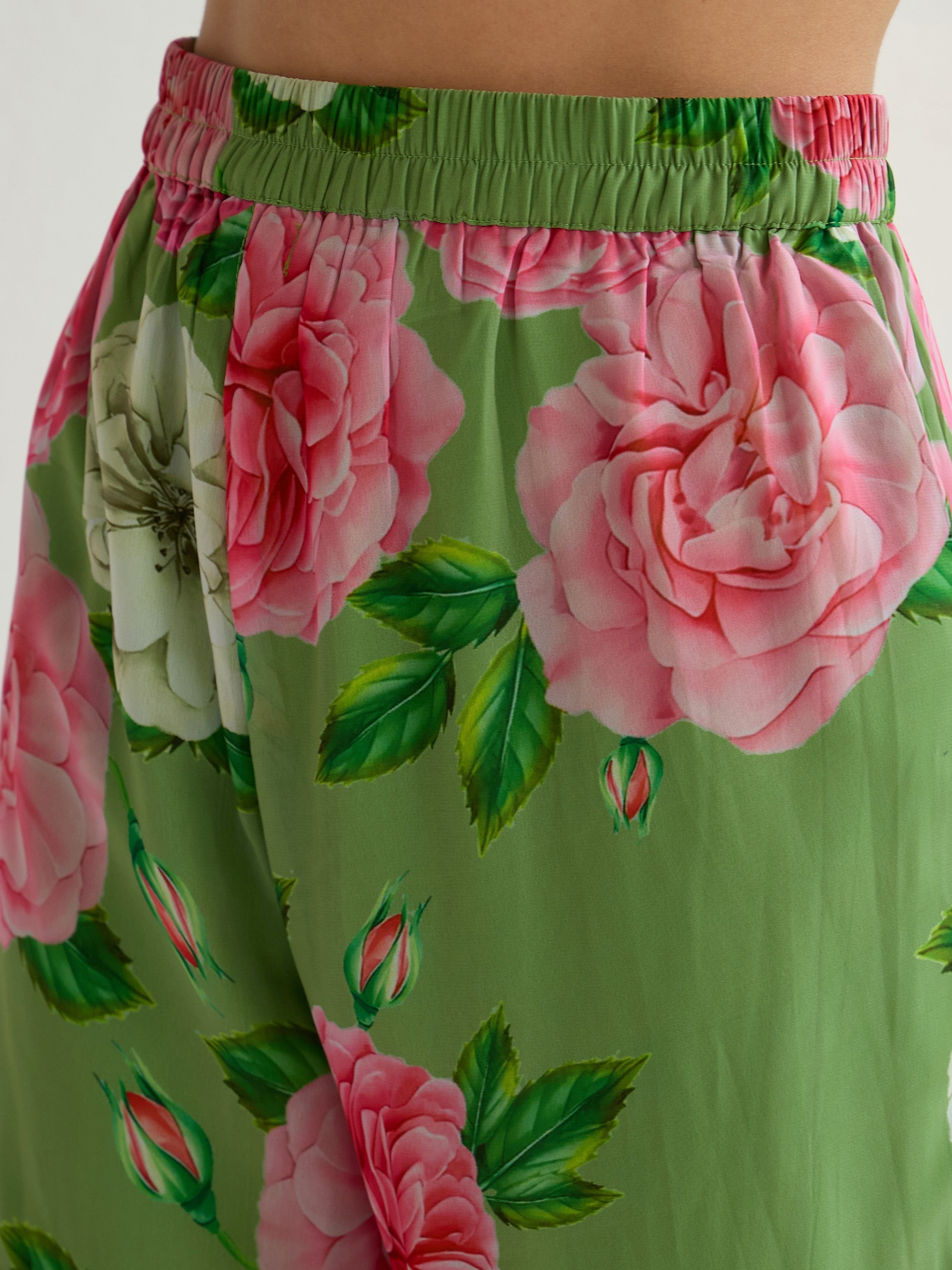 Women's Green Floral Co-Ord Set - Sassafras