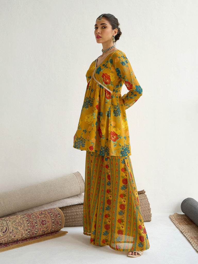 Women's Mustard Floral Co-Ord Set