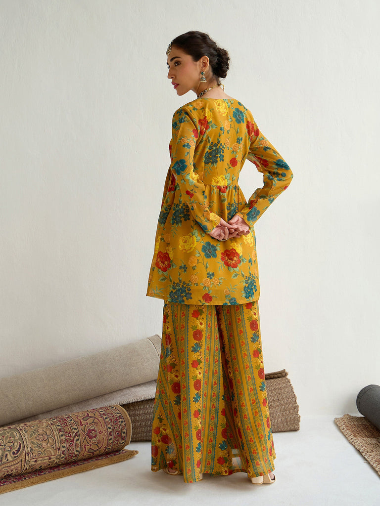 Women's Mustard Floral Co-Ord Set