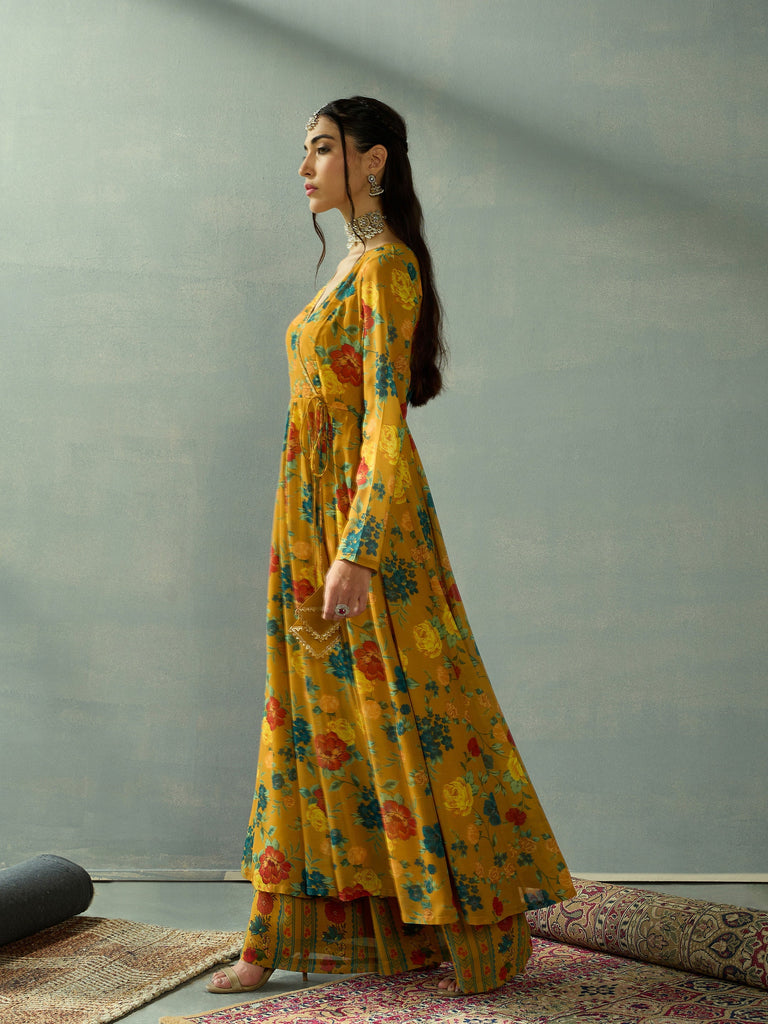 Women's Mustard Floral Co-Ord Set