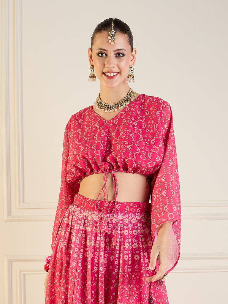 Women's Pink Floral Top