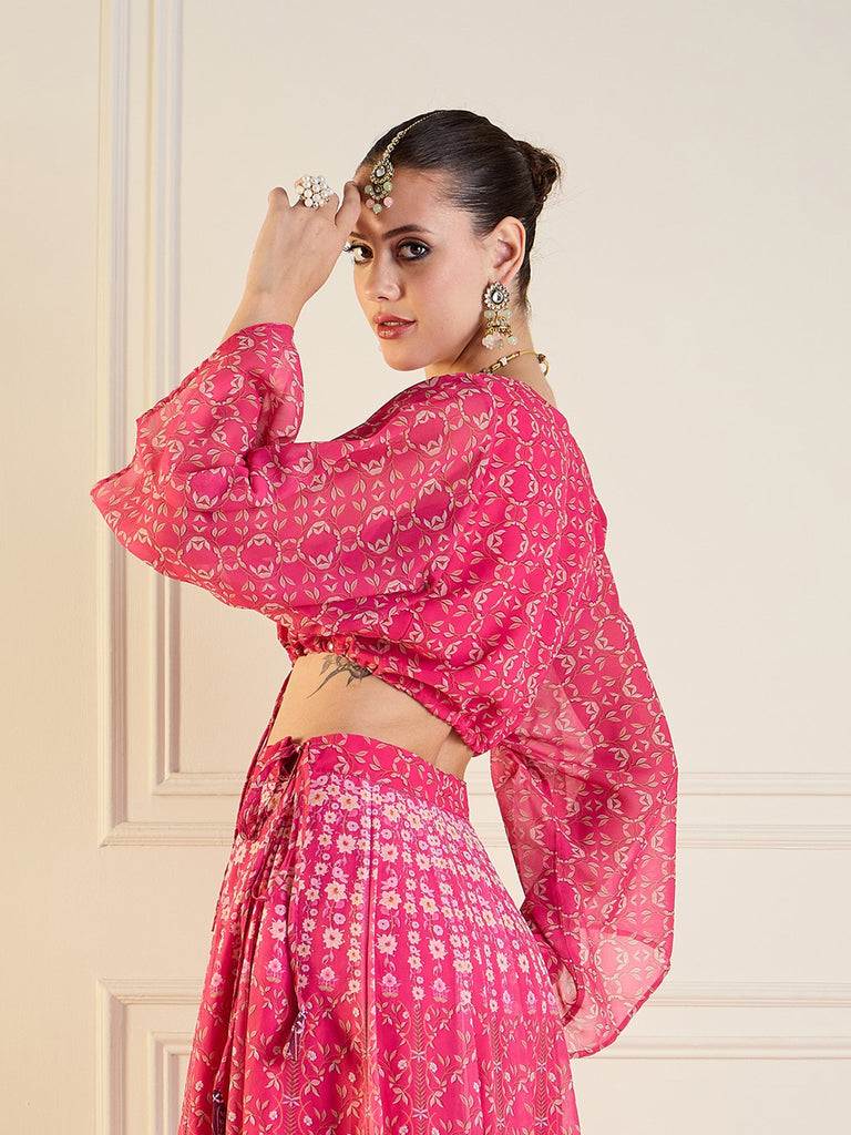Women's Pink Floral Top