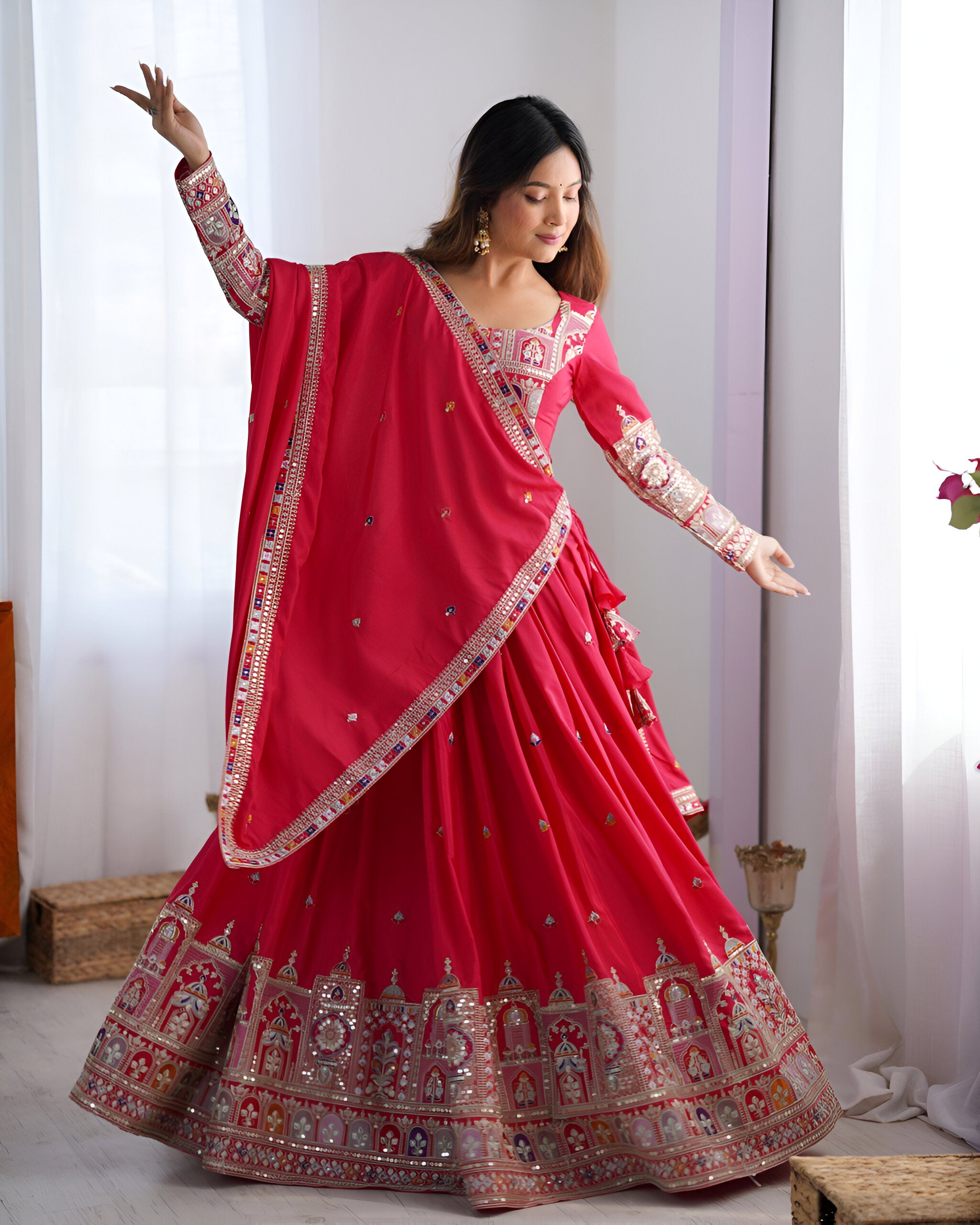 Women's Designer Bollywood Style Wedding Lehenga Choli | Trendia Global Women's Designer Bollywood Style Wedding Lehenga Choli | Trendia Global