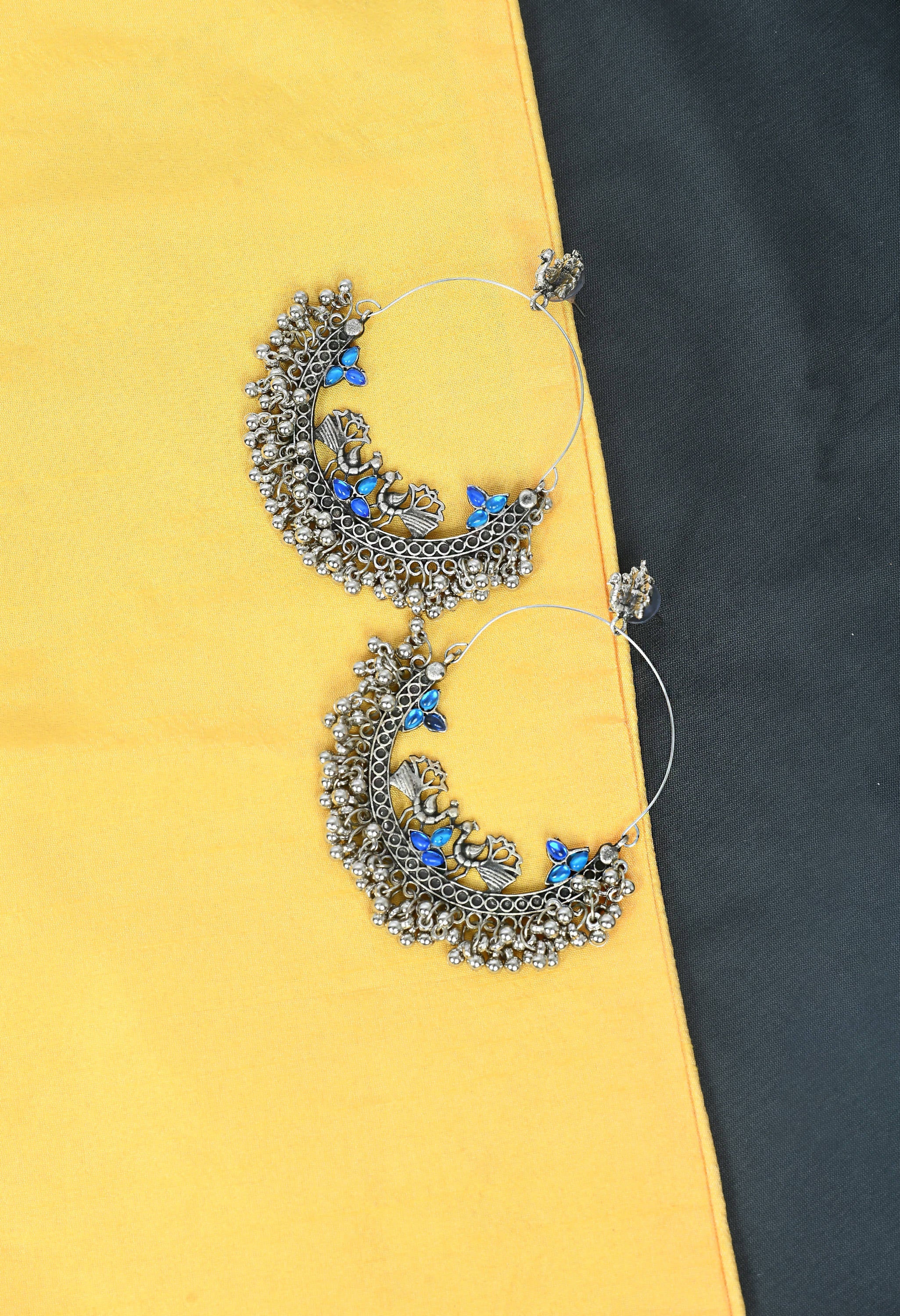Trendia Peacock Chandbali Earrings by Kamal Johar (1