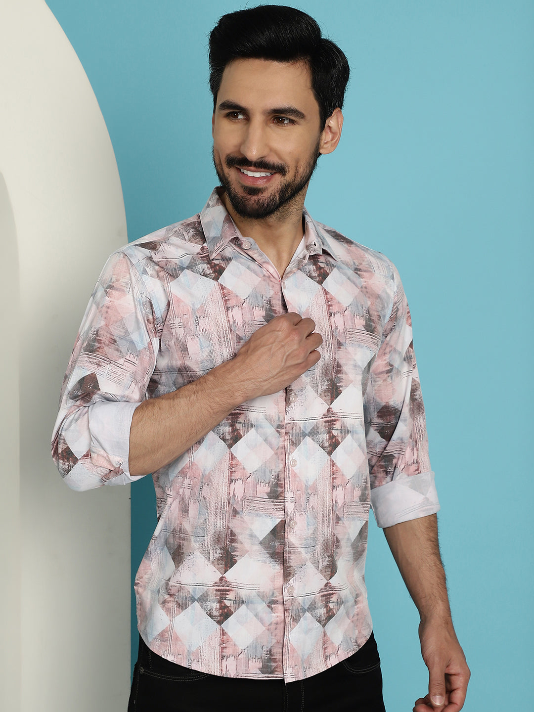 Men's Printed Casual Shirt for - Taantav