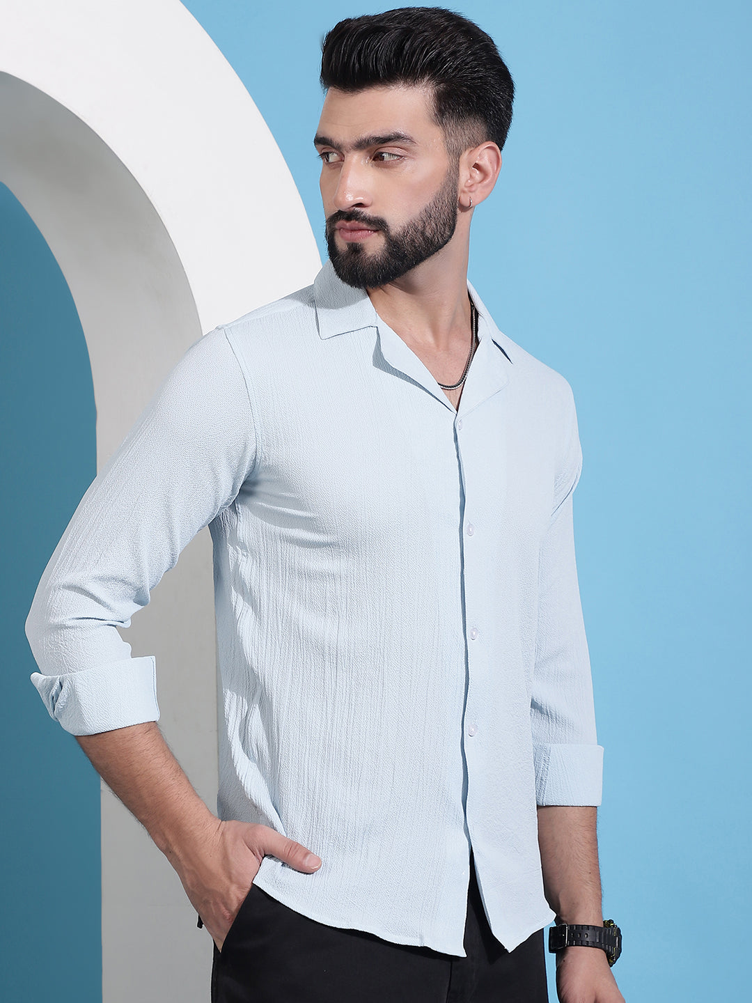 Men's Lapel Collar Casual Shirt for . - Taantav