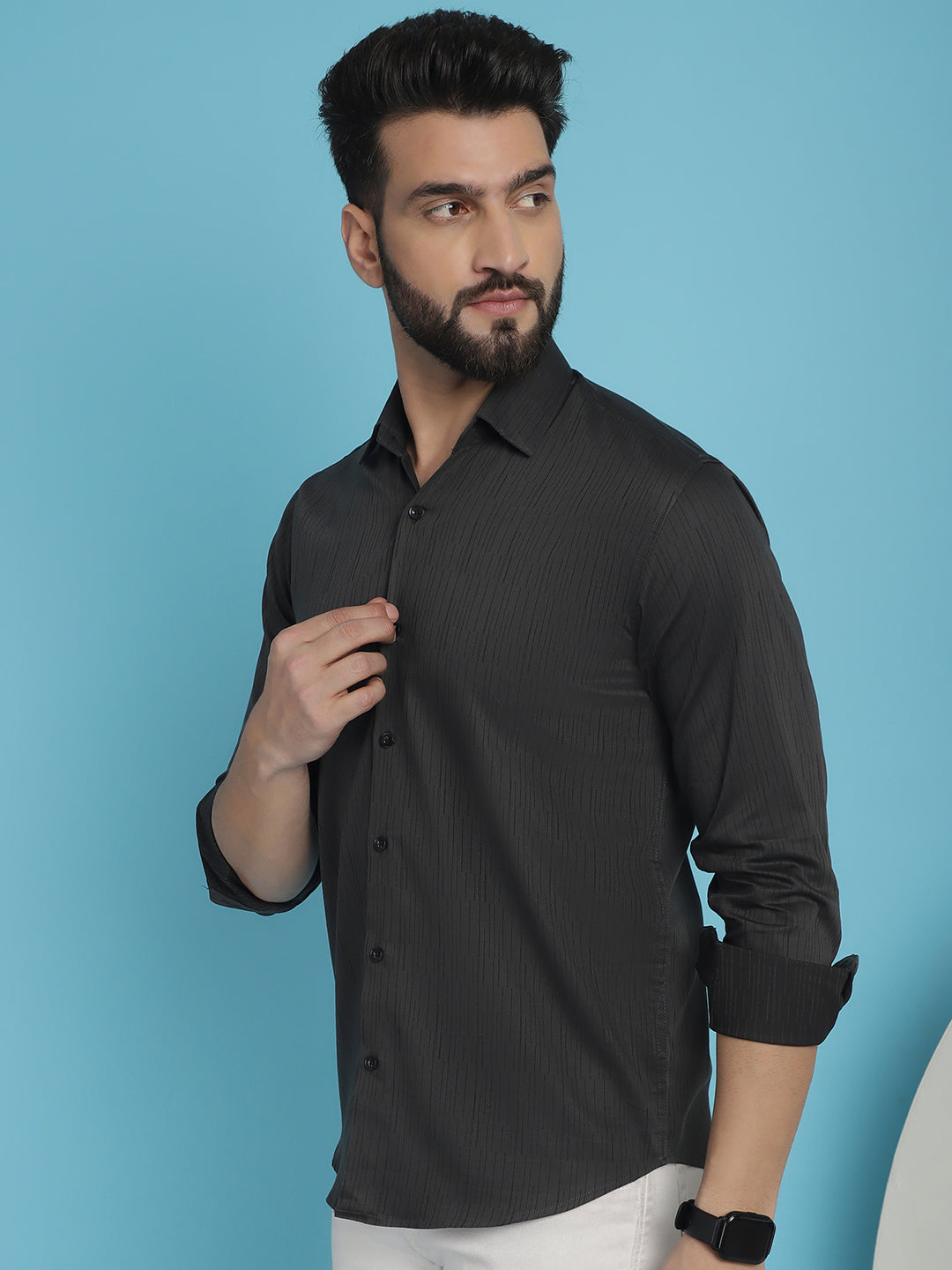 Men's Woven Design Casual Shirt - Taantav