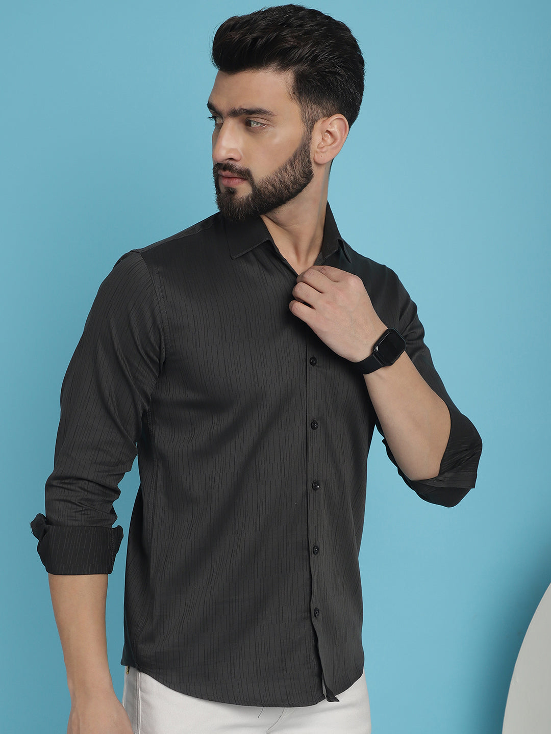 Men's Woven Design Casual Shirt - Taantav