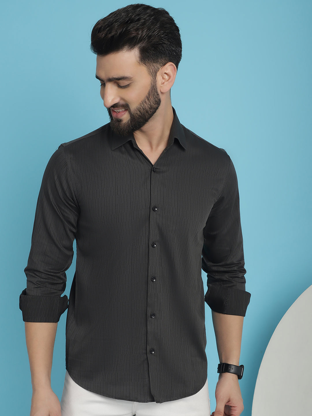 Men's Woven Design Casual Shirt - Taantav