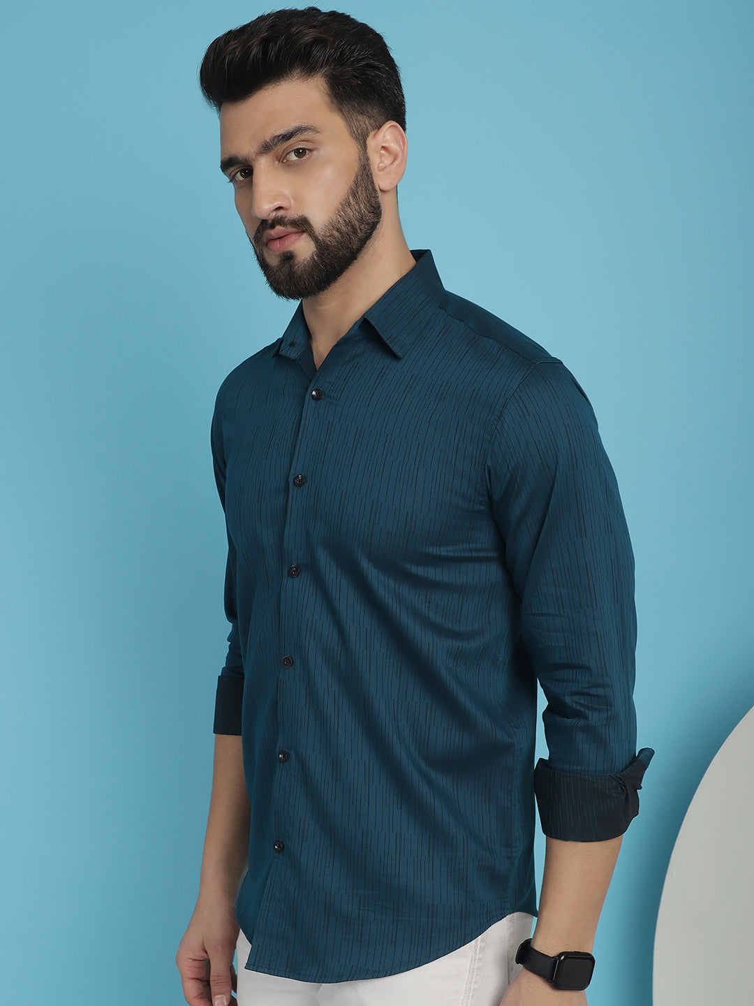 Men's Woven Design Casual Shirt - Taantav