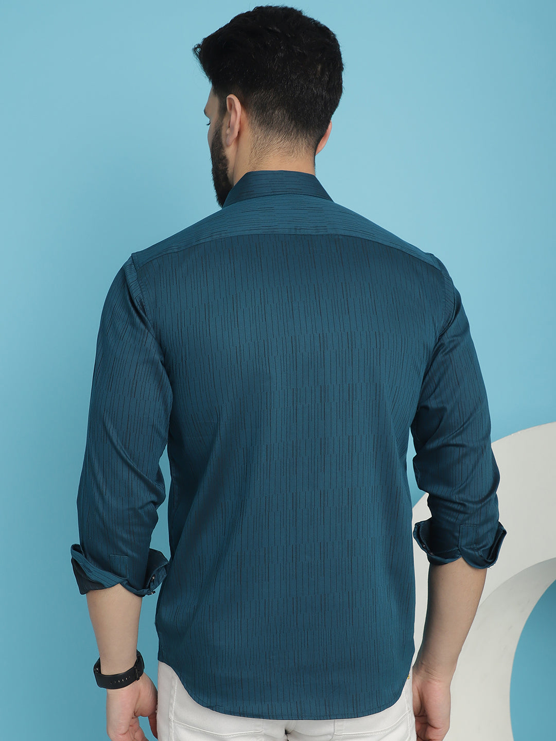 Men's Woven Design Casual Shirt - Taantav