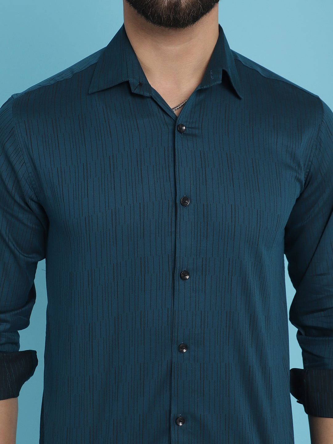 Men's Woven Design Casual Shirt - Taantav