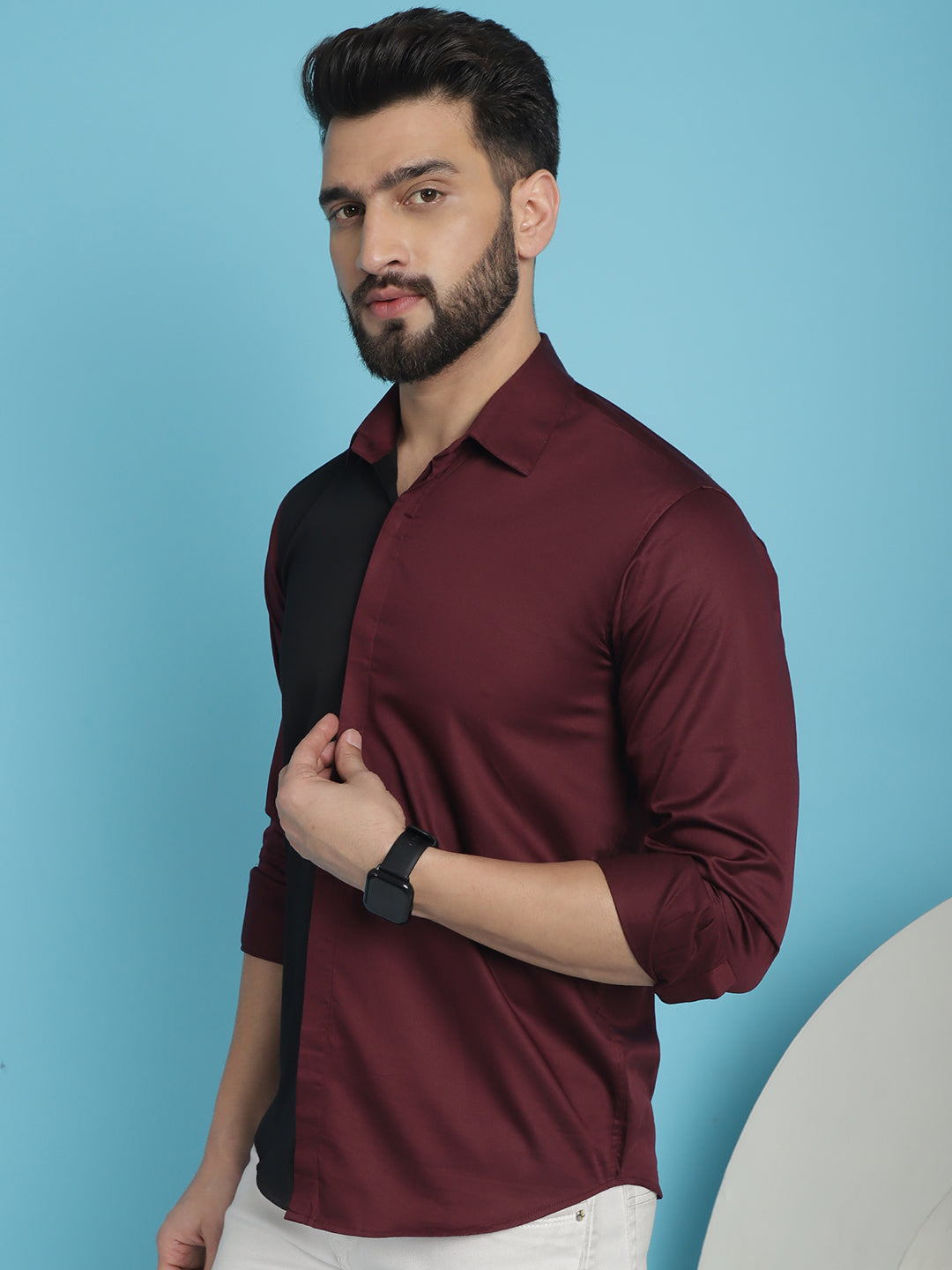 Men's Premium Cotton Satin Casual Shirt - Taantav