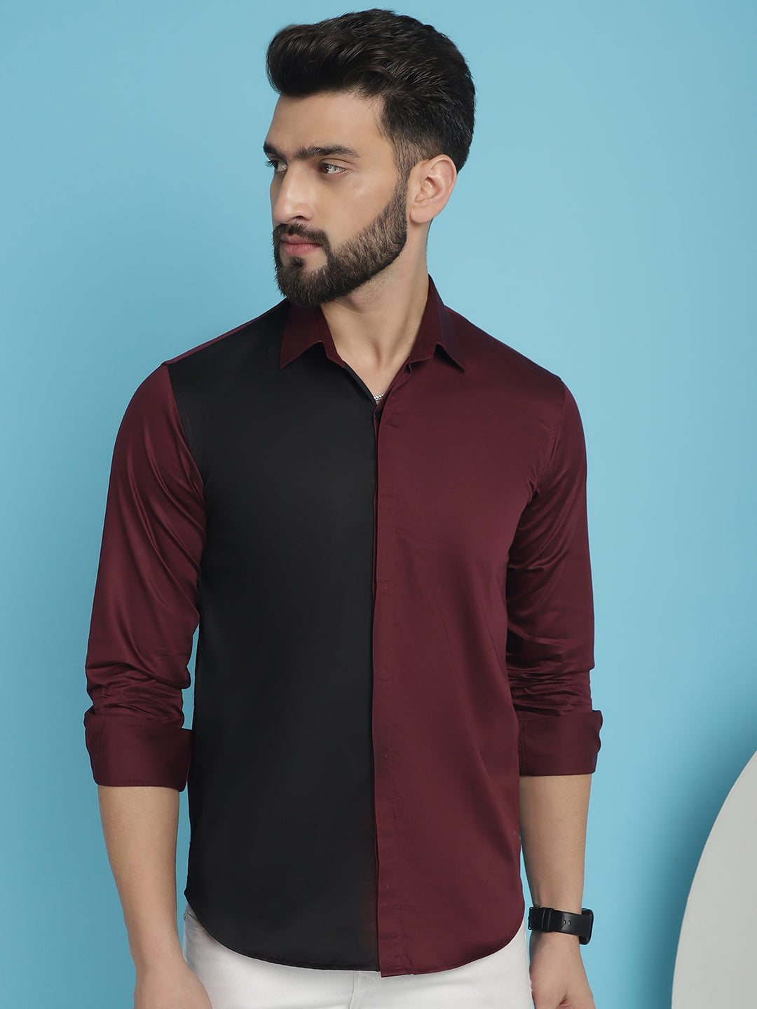 Men's Premium Cotton Satin Casual Shirt - Taantav