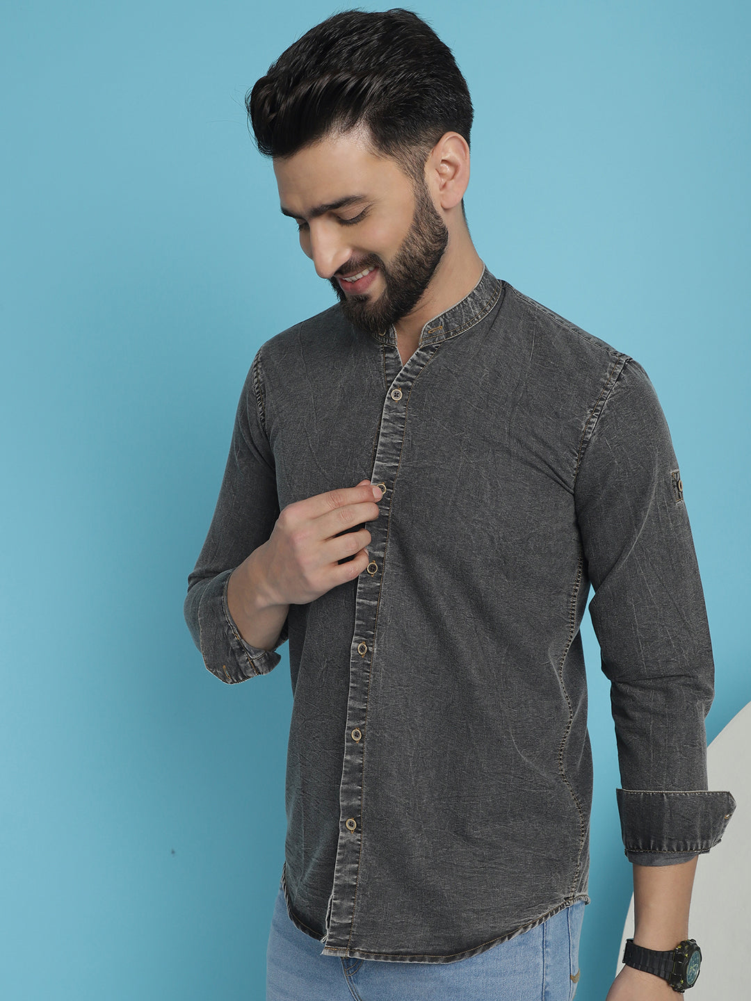 Men's Denim Casual Shirt for Men - Taantav