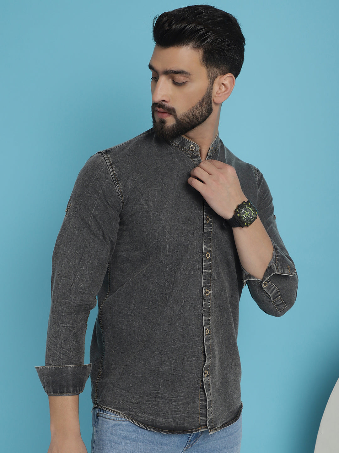 Men's Denim Casual Shirt for Men - Taantav