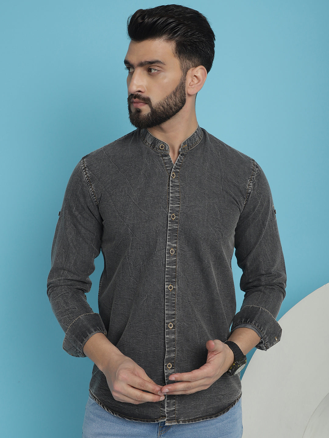 Men's Denim Casual Shirt for Men - Taantav