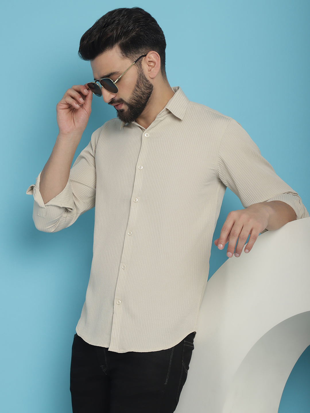 Men's Striped Casual Shirt for - Taantav